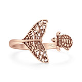 Whale Tail & Sea Turtle Ring