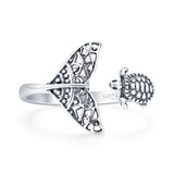 Whale Tail & Sea Turtle Ring