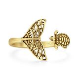 Whale Tail & Sea Turtle Ring
