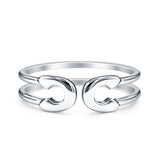 Minimalist 6.3mm Safety Pin Ring 925 Sterling Silver