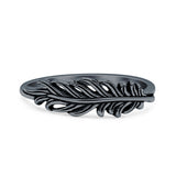 Oxidized Feather Ring