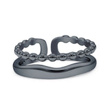 Double Beaded Band Ring
