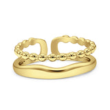 Double Beaded Band Ring