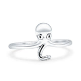 Octopus Ring 11.7mm 925 Sterling Silver