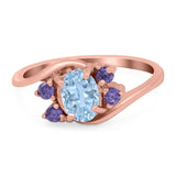 Art Deco Oval Natural Stone Swirl Ring