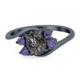 Art Deco Oval Natural Stone Swirl Ring