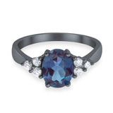 Vintage Style Oval Natural Stone Ring 