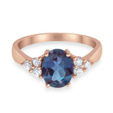 Vintage Style Oval Natural Stone Ring 