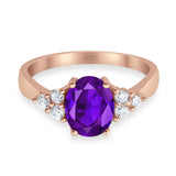 Vintage Style Oval Natural Stone Ring 