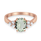 Vintage Style Oval Natural Stone Ring 