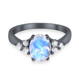 Vintage Style Oval Natural Stone Ring 