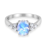 Vintage Style Oval Natural Stone Ring 