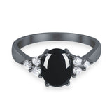 Vintage Style Oval Natural Stone Ring 