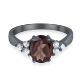 Vintage Style Oval Natural Stone Ring 