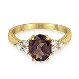 Vintage Style Oval Natural Stone Ring 