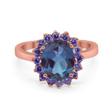 Art Deco Oval Natural Stone Ring