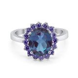 Art Deco Oval Natural Stone Ring