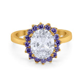Art Deco Oval Natural Stone Ring