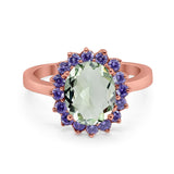 Art Deco Oval Natural Stone Ring