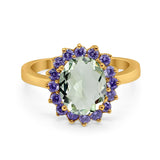 Art Deco Oval Natural Stone Ring