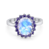 Art Deco Oval Natural Stone Ring