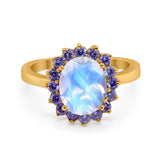 Art Deco Oval Natural Stone Ring