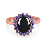 Art Deco Oval Natural Stone Ring