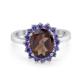 Art Deco Oval Natural Stone Ring