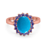 Art Deco Oval Natural Stone Ring
