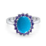 Art Deco Oval Natural Stone Ring