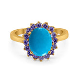 Art Deco Oval Natural Stone Ring