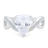 Pear Teardrop Moissanite Infinity Twisted Ring 925 Sterling Silver