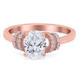 Art Deco Oval Natural Stone Wedding Ring