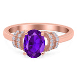 Art Deco Oval Natural Stone Wedding Ring