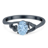 Minimalist Oval Natural Stone Solitaire Ring