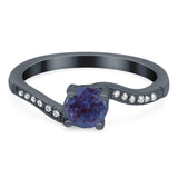 Round Natural Stone Art Deco Ring