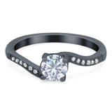 Round Natural Stone Art Deco Ring