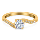 Round Natural Stone Art Deco Ring