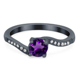 Round Natural Stone Art Deco Ring