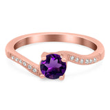 Round Natural Stone Art Deco Ring