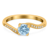 Round Natural Stone Art Deco Ring