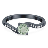 Round Natural Stone Art Deco Ring