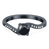 Round Natural Stone Art Deco Ring