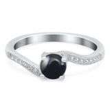 Round Natural Stone Art Deco Ring