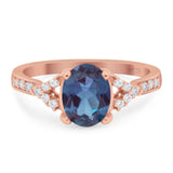 Art Deco Oval Natural Stone Ring