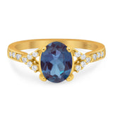 Art Deco Oval Natural Stone Ring