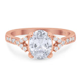 Art Deco Oval Natural Stone Ring