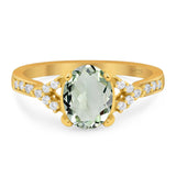 Art Deco Oval Natural Stone Ring