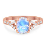 Art Deco Oval Natural Stone Ring