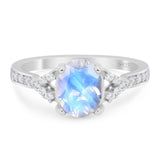 Art Deco Oval Natural Stone Ring